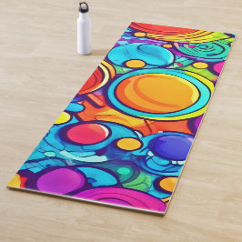 Tapete De Yoga Trabalho de arte de bolhas de Abstrato vibrantes