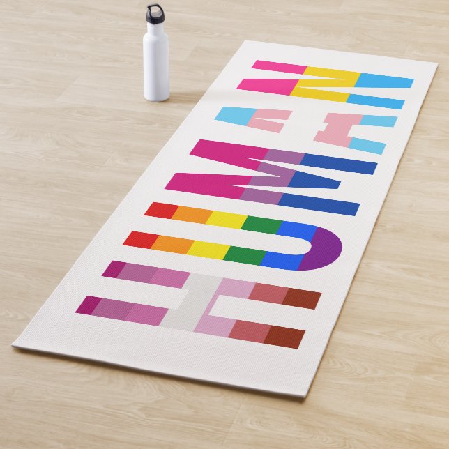 Tapete De Yoga Transgênero com Orgulho gay de Mês de Bandeira LGB (In Situ)