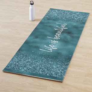 Tapete De Yoga Trecho personalizado de brilho brilhante Glitz Gli