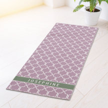 Trellis de Lavanda e Verde Suave com Nome
