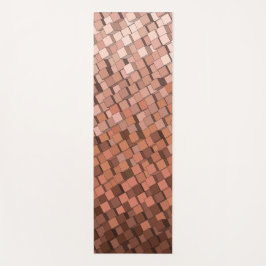 Tapete De Yoga Trendy Mocha Mousse 3D Cube Pattern Yoga Mat