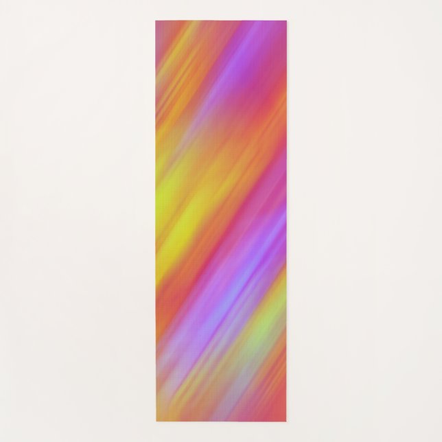 Tapete De Yoga Trendy Neon Bright Red Pink Abstrato (Frente)