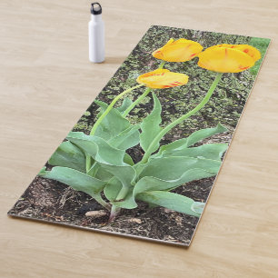 Tapete De Yoga Três Tulipas Amarelas /