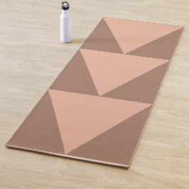 Tapete De Yoga Triângulos Grandes Geométricos Mocha Mousse Rosa D