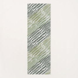 Tapete De Yoga Tribal Green Stripes Abstract Pattern 