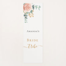 Tribo da noiva rosa dourado flor eucalipto verde