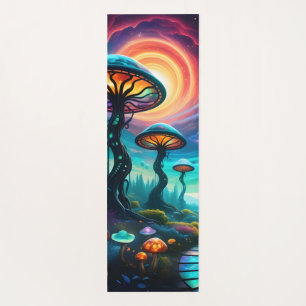 Tapete De Yoga Trippy Mushroom Planet II