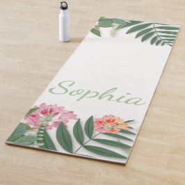 Tapete De Yoga Tropical Floral