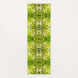 Tapete De Yoga Tropical green palm leaves sunlight pattern