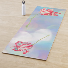 Tapete De Yoga Tulipas Flores de Vintage Yoga Mat