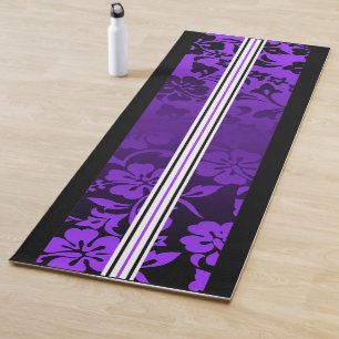 Tapete De Yoga Túneis Praia Hibiscus Surfboard Purple