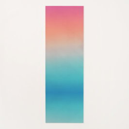 Tapete De Yoga Turquesa do Sol-set para Rosa