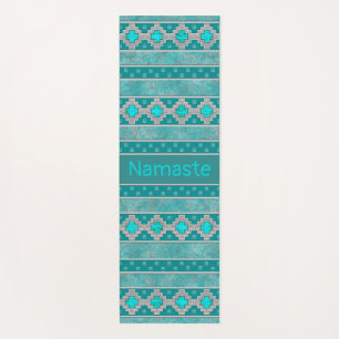 Tapete De Yoga Turquesa do sudoeste personalizada