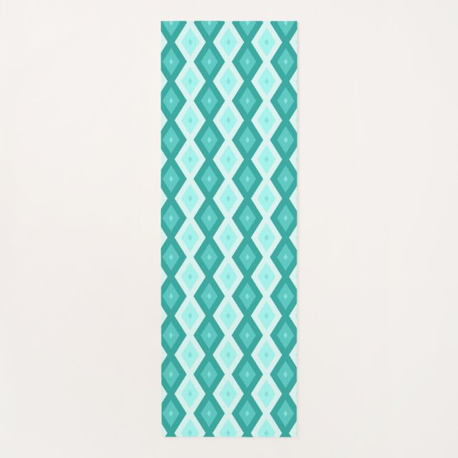 Tapete De Yoga Turquoise diamond pattern (Frente)