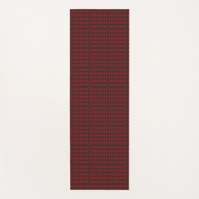 Tapete De Yoga Two red and black geometric pattern ties (Frente)