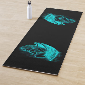 Tapete De Yoga Um anjo adormecido, Design preto e verde