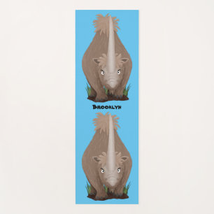 Tapete De Yoga Um desenho animado de Rinoceronte elasmotherium