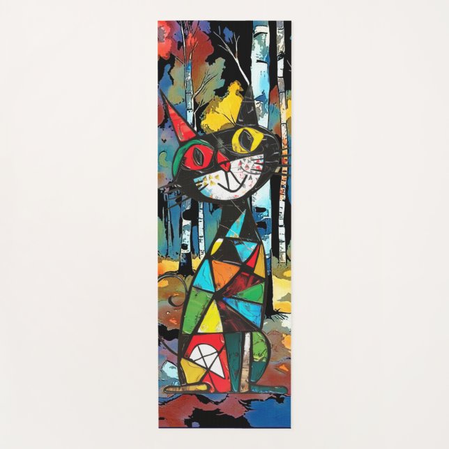 Tapete De Yoga Um Dia Abstrato (Frente)