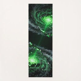 Tapete De Yoga Uma tempestade multifacetada de cores esmeraldas e