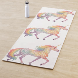 Tapete De Yoga Unicórnio Mágico Arco-íris Personalizado