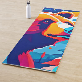 Tapete De Yoga Urso Vibrante, Cena Ligada