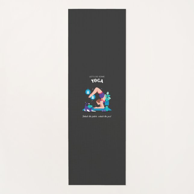 Tapete De Yoga Vamos Fazer Ioga Inalar O Futuro, Exalar O Pa (Frente)