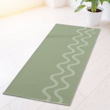 Verde Salvia Moderno Minimalista Linhas Onduladas