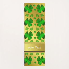 Tapete De Yoga verde, shamrock, ouro, brilhante, texto, papais no