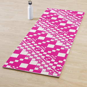 Tapete De Yoga Verificados, controlos em magenta e branco