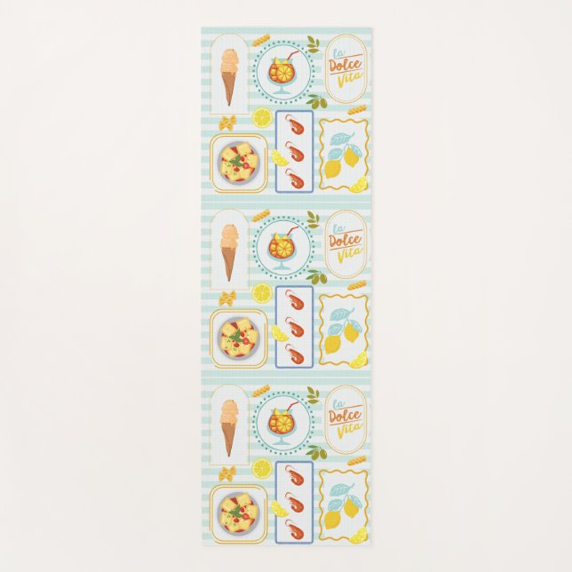 Tapete De Yoga Víblias de Verão do Mediterrâneo (Frente)