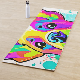 Tapete De Yoga Vibrant Frenchie Bulldog Puppy Art