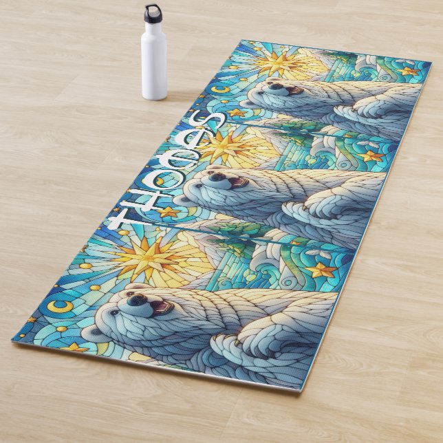 Tapete De Yoga Vidro Escondido Do Urso Polar Personalizado (In Situ)