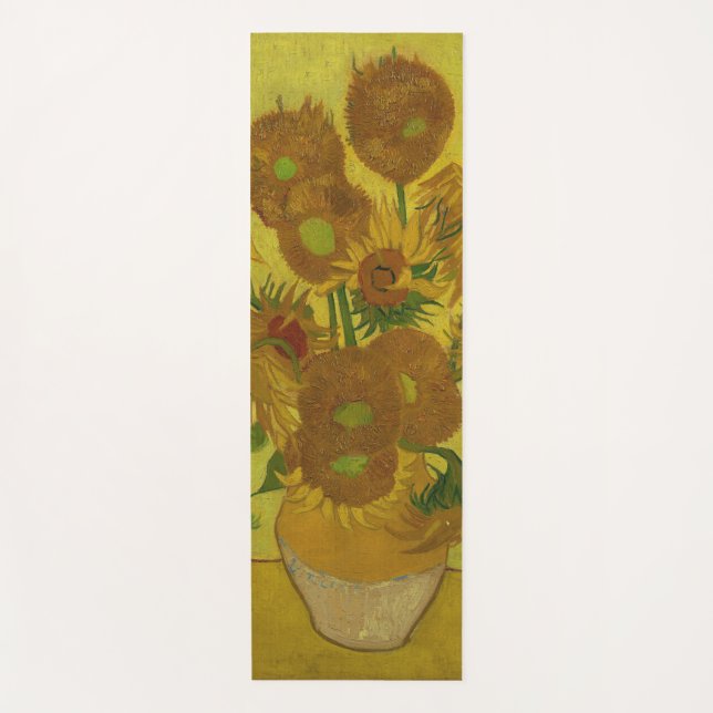 Tapete De Yoga Vincent Van Gogh 15 Sunflower Painting (Frente)