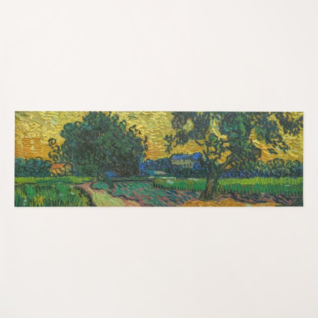 Tapete De Yoga Vincent van Gogh - Paisagem em Twilight (Frente (Horizontal))