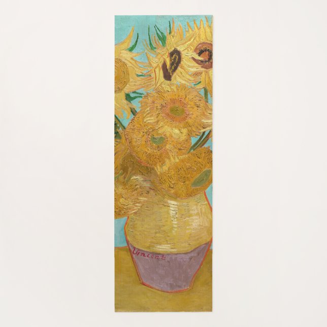 Tapete De Yoga Vincent Van Gogh - Vase com Doze Girassóis (Verso)