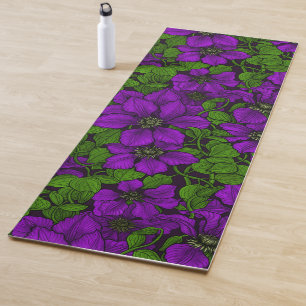 Tapete De Yoga Vinha-púrpura Clematis