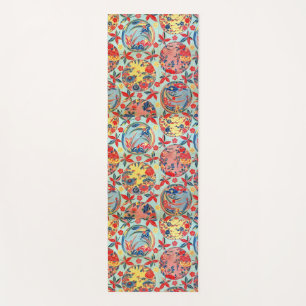 Tapete De Yoga Vintage Japonês Kimono Textile (Bingata)