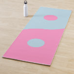 Tapete De Yoga Vintage Rosa E Blue Yin Yang<br><div class="desc">Yin Yang - Ilustração Yin Yang Cor-De-Rosa E Azul.</div>
