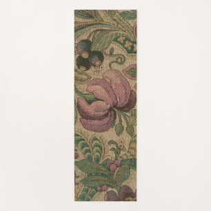 Tapete De Yoga Vintage Sage Mauve 1918 Padrão Botânico