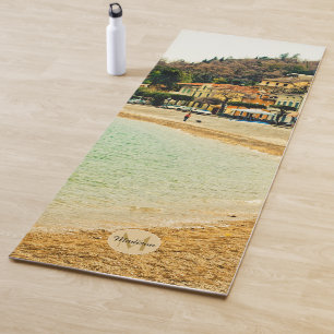 Tapete De Yoga Vintage sandy sazonal City Sea houses Monograma