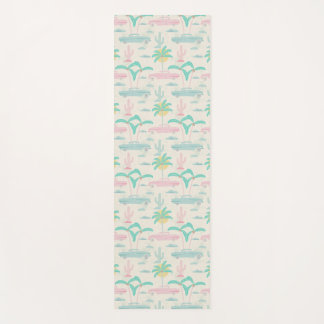 Tapete De Yoga Vintage Summer day under palms with nostalgic cars