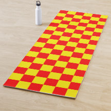 Vintagem Verificada em Vermelho e Amarelo