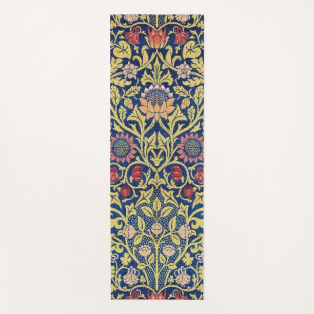 Tapete De Yoga Violet e Columbine, William Morris (Frente)