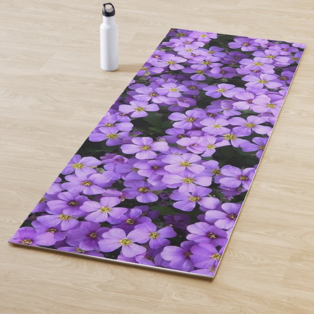 Tapete De Yoga Violet Flowers Yoga Mats (In Situ)