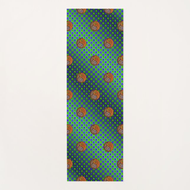 Tapete De Yoga Virgem e Madeira Ox (Frente)