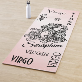 Tapete De Yoga Virgo Personalizado Zodíaco Rosa Yoga Mat