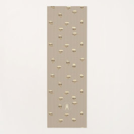 Tapete De Yoga Visita de Feriados Dourados