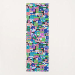 Tapete De Yoga Visualização da Cidade na Impressão Geométrica Not