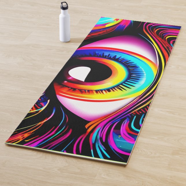 Tapete De Yoga Vivo Neon Eye com Cores de Fusão (In Situ)