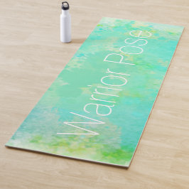 Tapete De Yoga Warrior Pose Mountain Pose Watercolor Abstrato